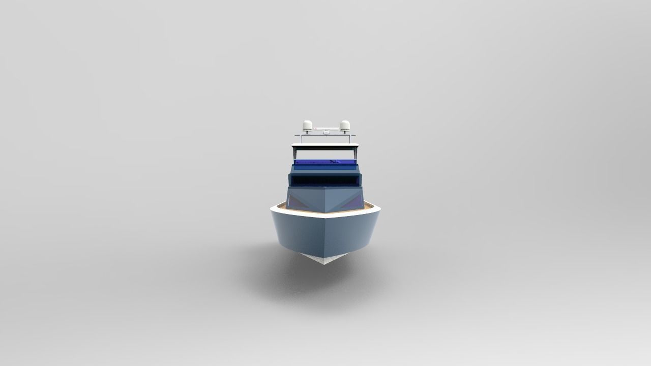 boat yacht 3D model_2