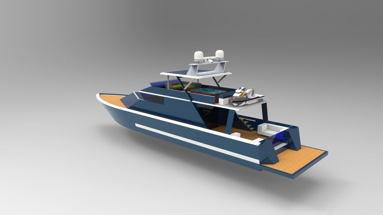 boat yacht 3D model_6
