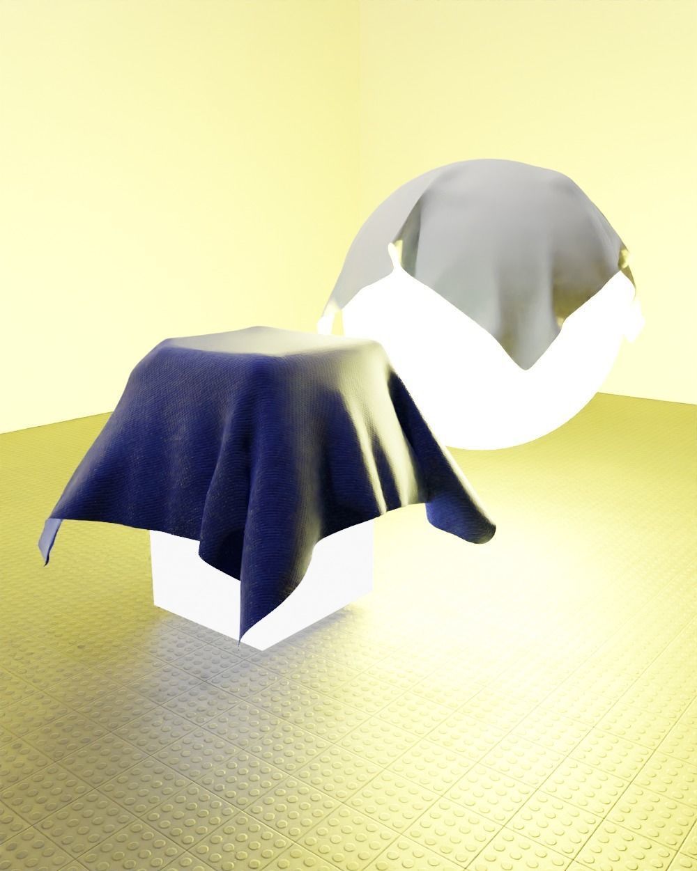 Procedural Fabric Material Blender 3D model_2