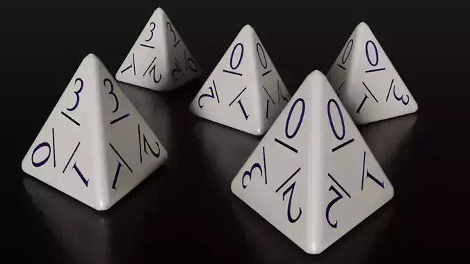 D4 Dices 3D modell for print 3D print model