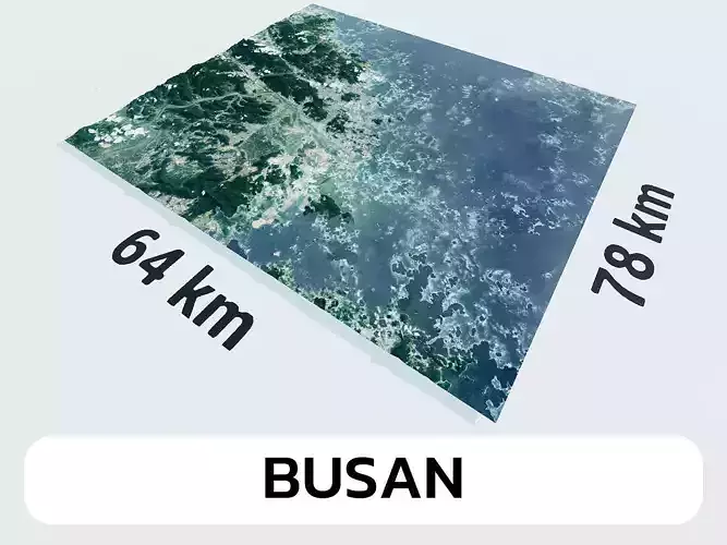 Busan South Korea City Landscape 3D Model