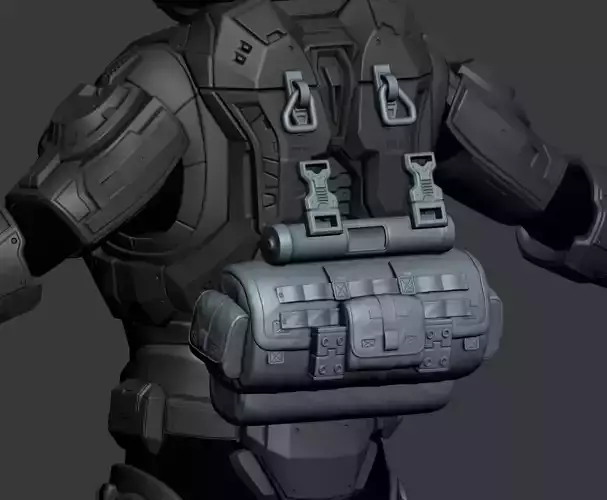 Marksman rear pack 3D print model