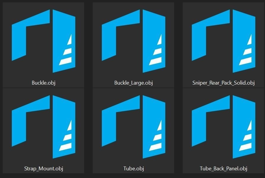 Marksman rear pack 3D print model_3