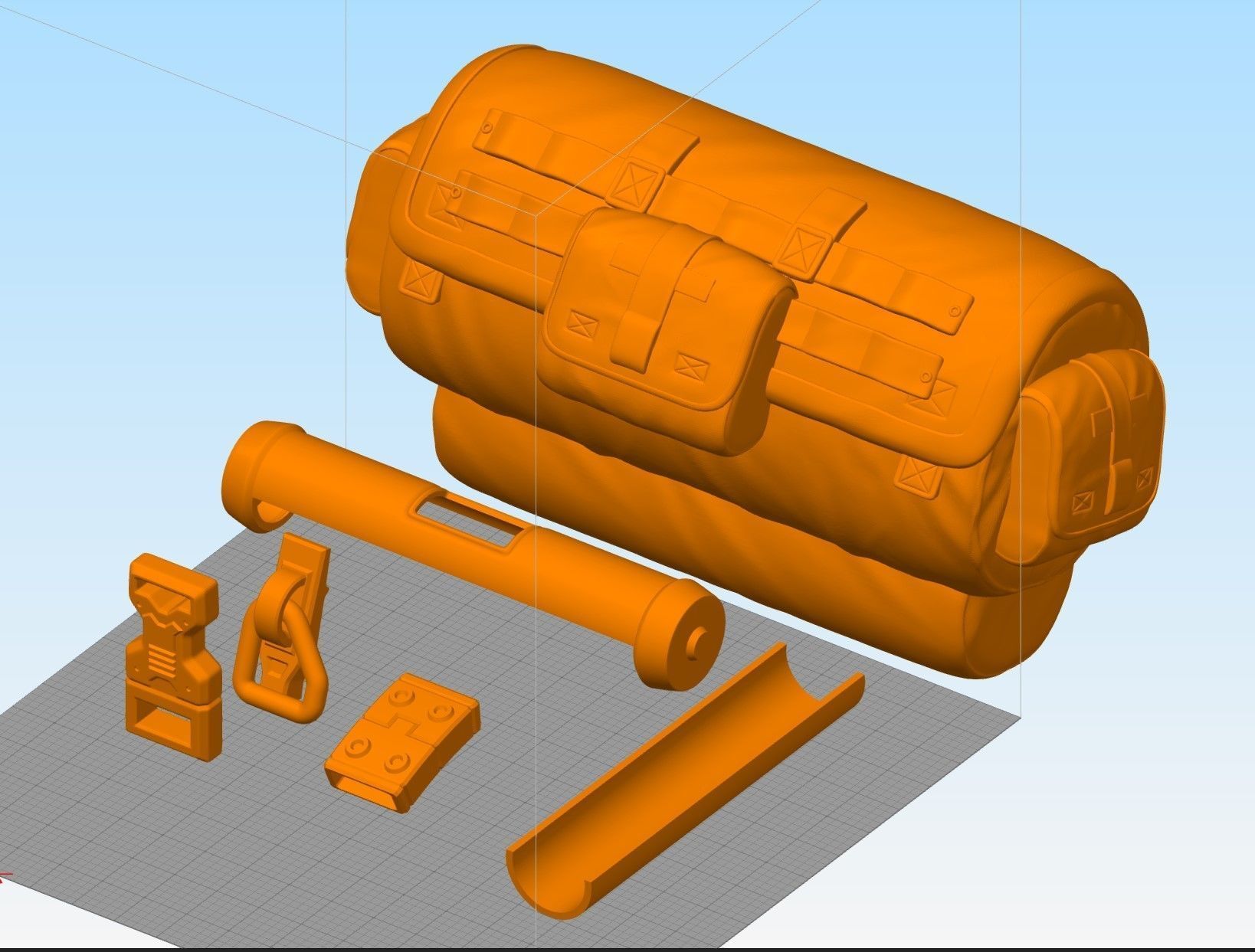 Marksman rear pack 3D print model_2