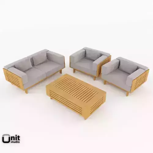 Skargaarden Falsterbo exterior lounge set 3D model