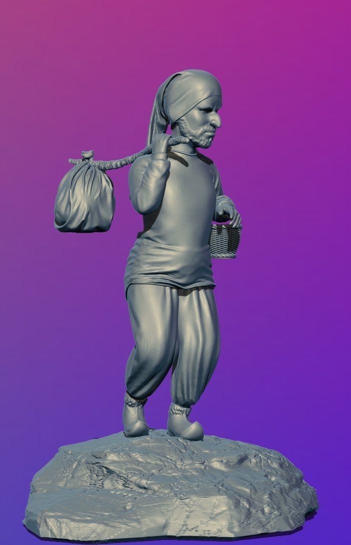 3D PEASANT DWARF MODELLING 3D print model_11