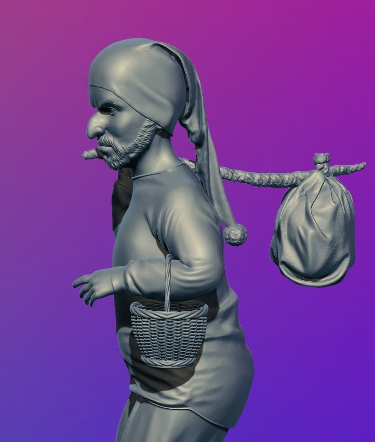 3D PEASANT DWARF MODELLING 3D print model_10
