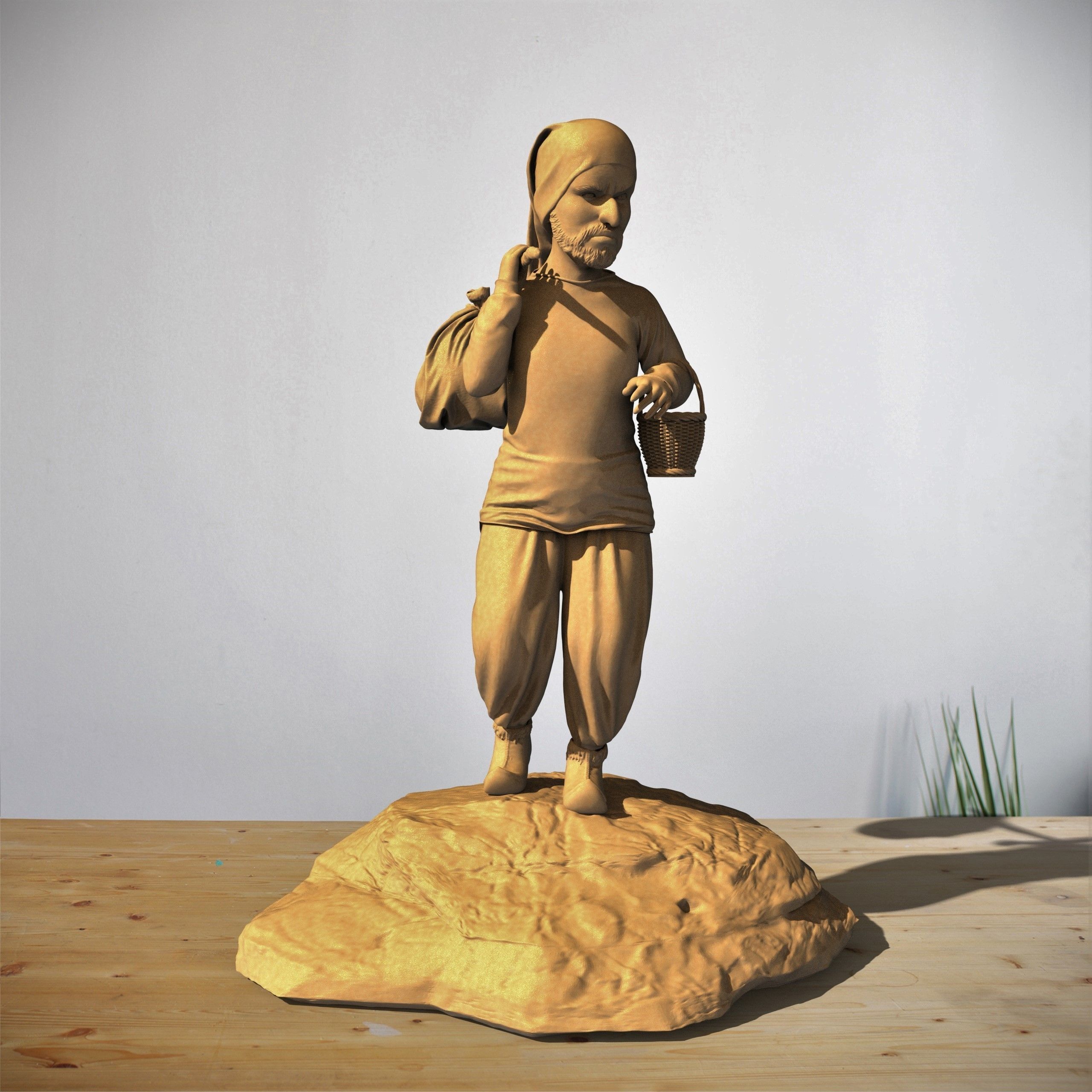3D PEASANT DWARF MODELLING 3D print model_2