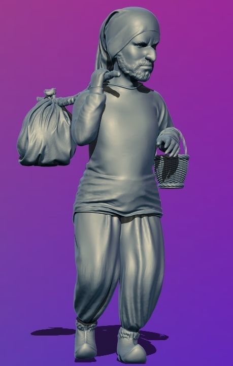 3D PEASANT DWARF MODELLING 3D print model_14