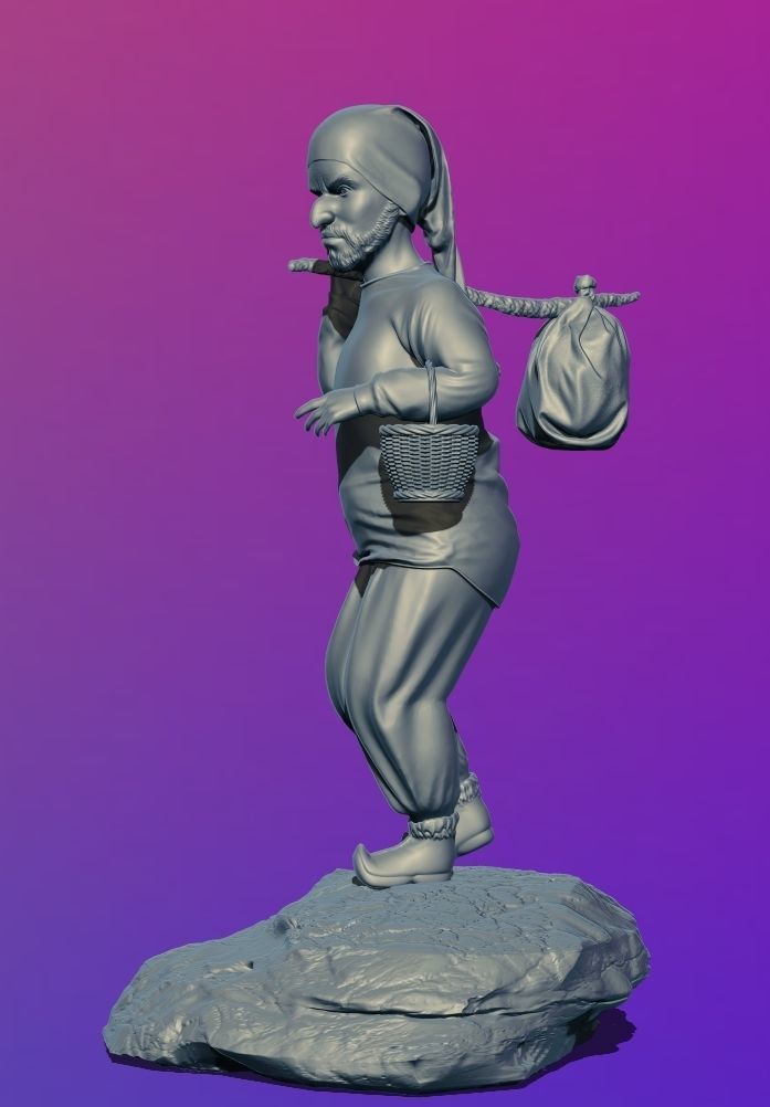 3D PEASANT DWARF MODELLING 3D print model_5