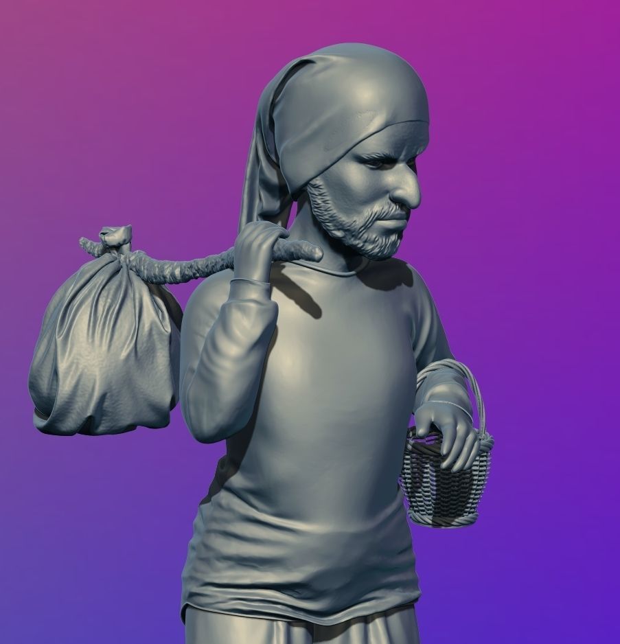 3D PEASANT DWARF MODELLING 3D print model_9