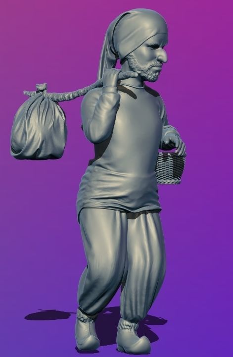 3D PEASANT DWARF MODELLING 3D print model_4