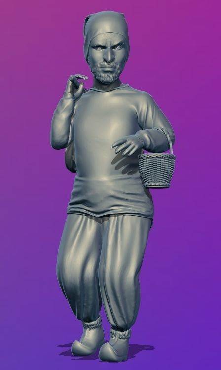 3D PEASANT DWARF MODELLING 3D print model_16