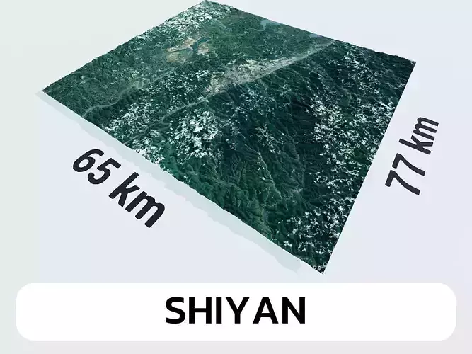 Shiyan China City Landscape 3D Model