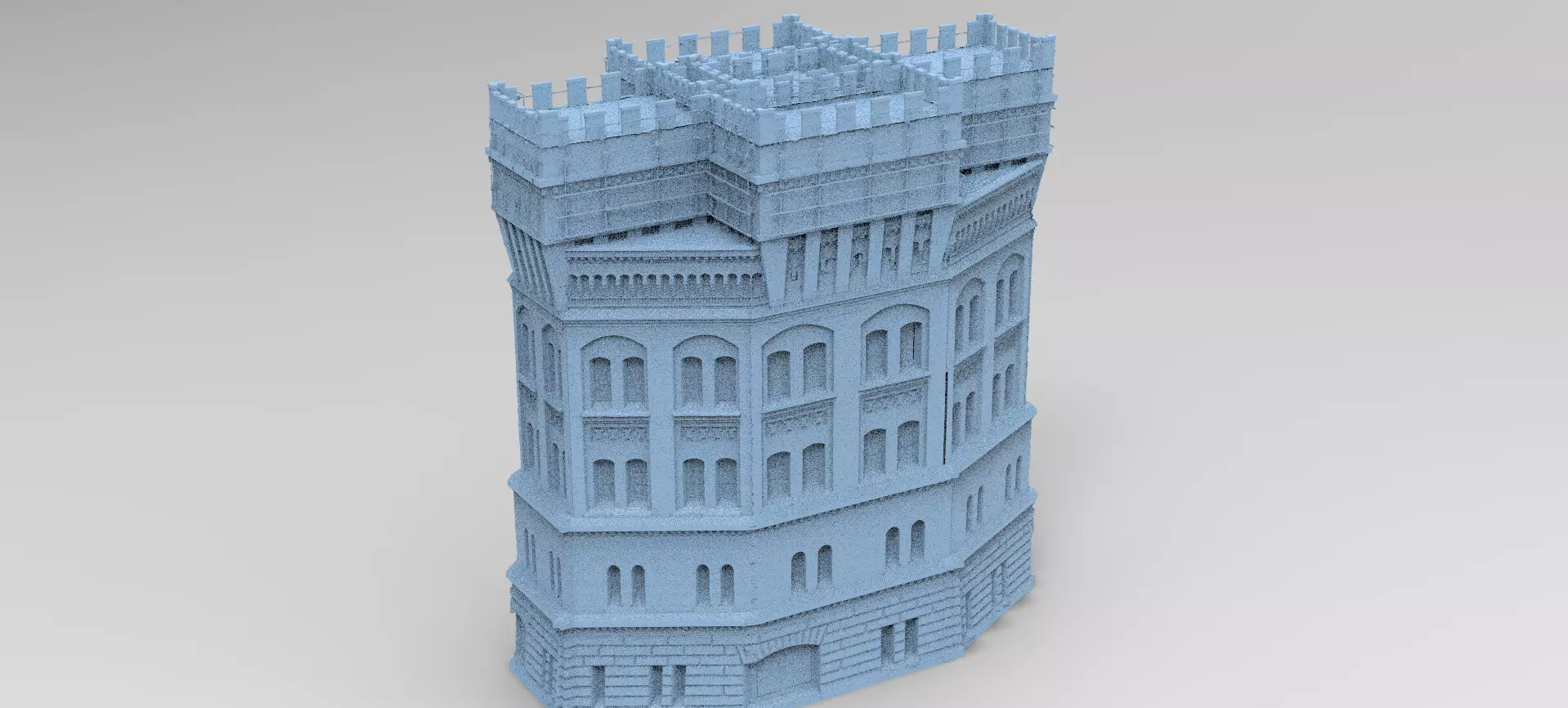 Medieval Library Tower 3  3D model_0