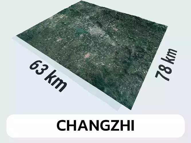Changzhi China City Landscape 3D Model