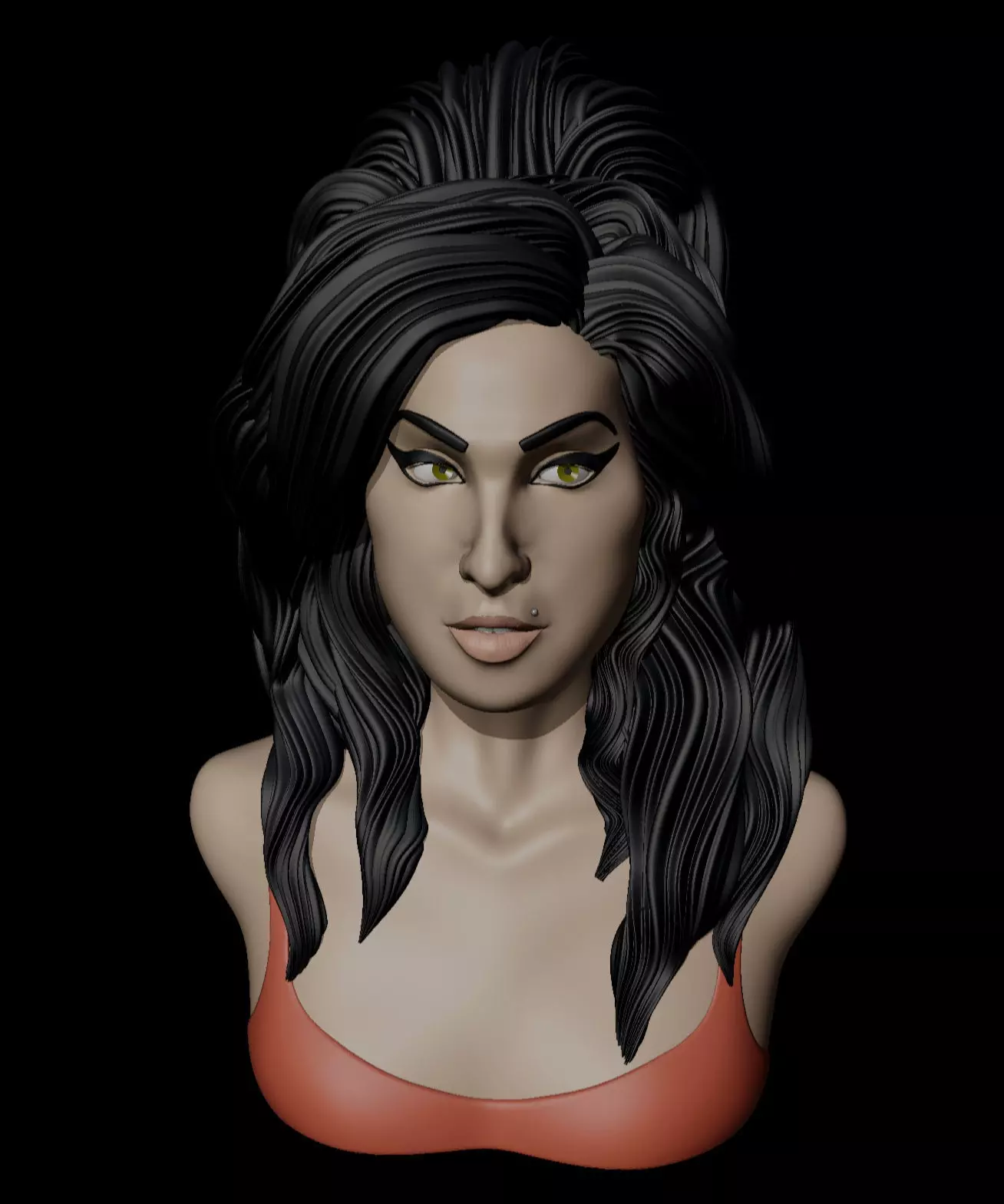 Emy Winehouse Half Bust 3D print model_0