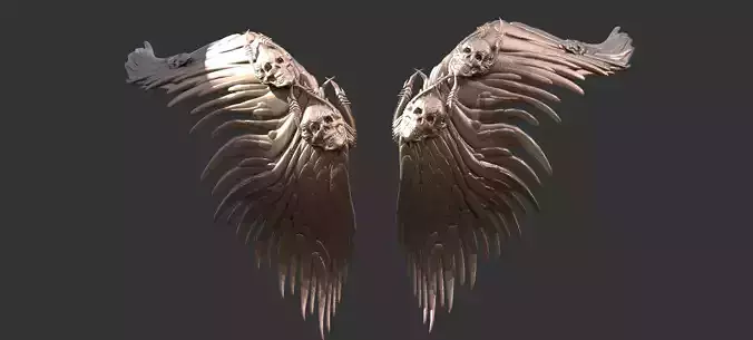 Dark Undead Wings 1 3D model