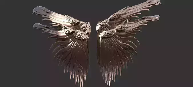 Dark Undead Wings 2  3D model