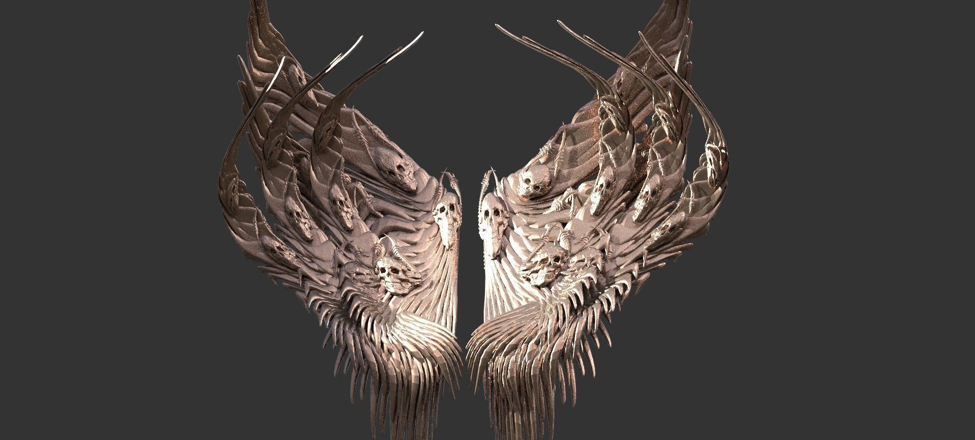 Dark Death scythe Wings 2 3D model_1