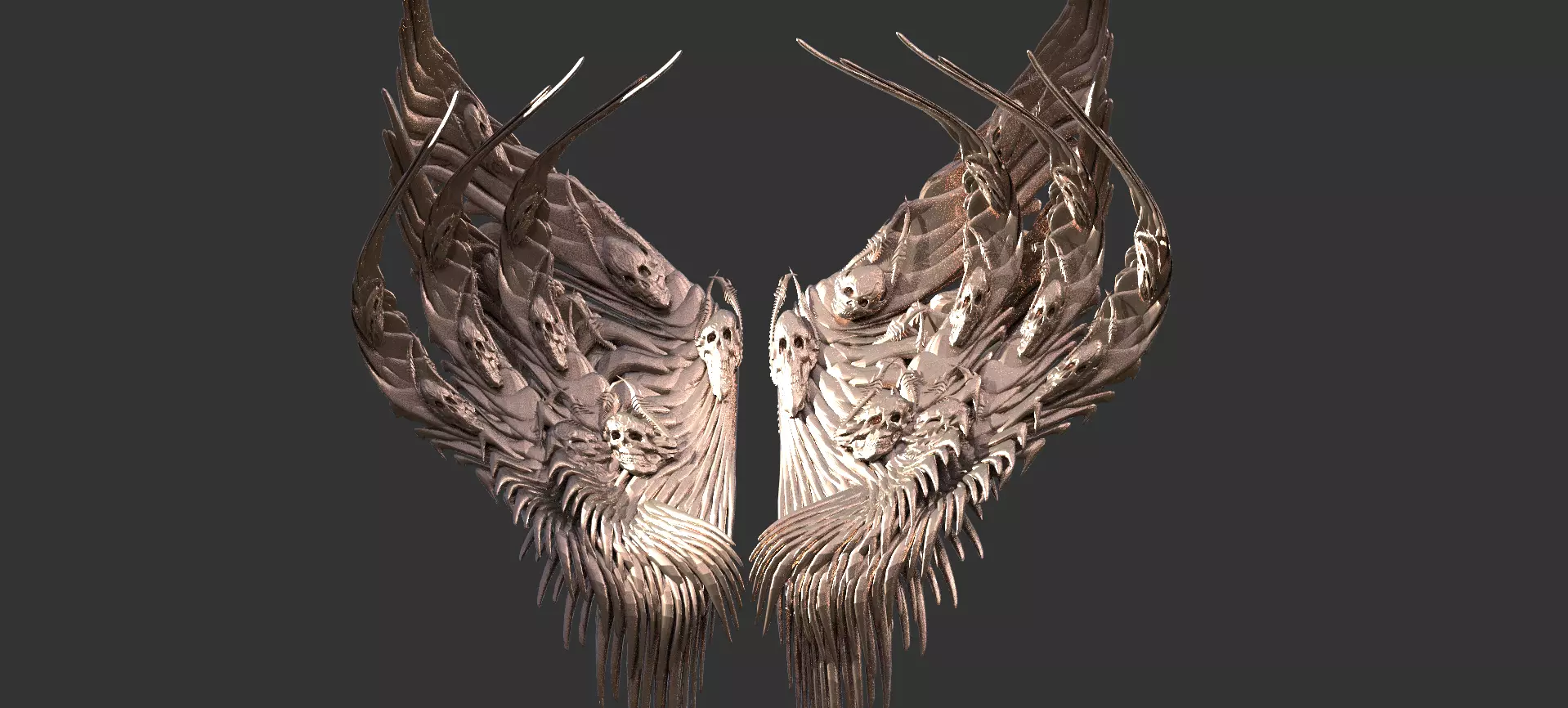 Dark Death scythe Wings 2 3D model_0
