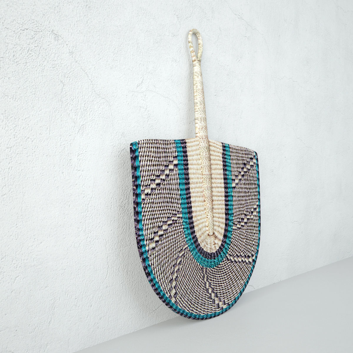 African Handwoven Fan 13 3D model_3