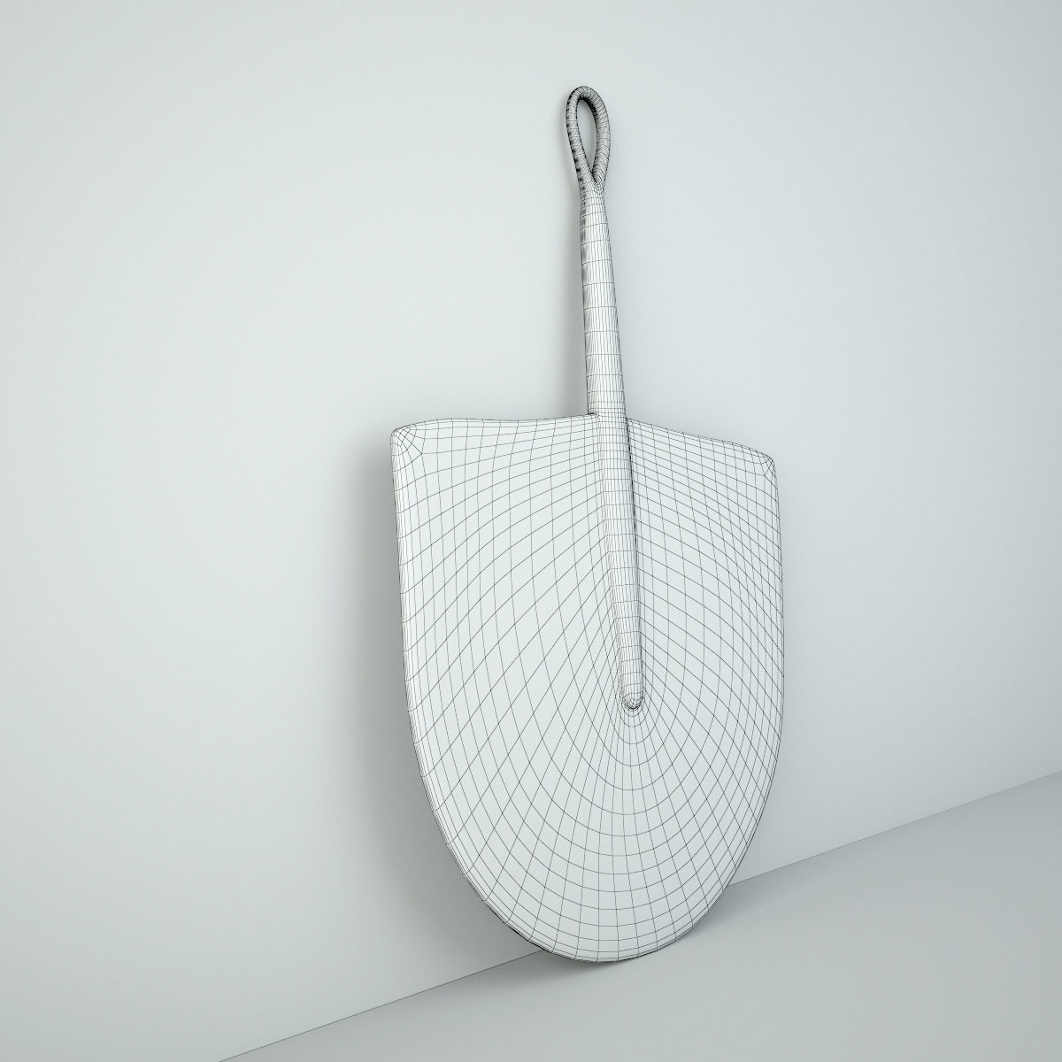 African Handwoven Fan 13 3D model_4