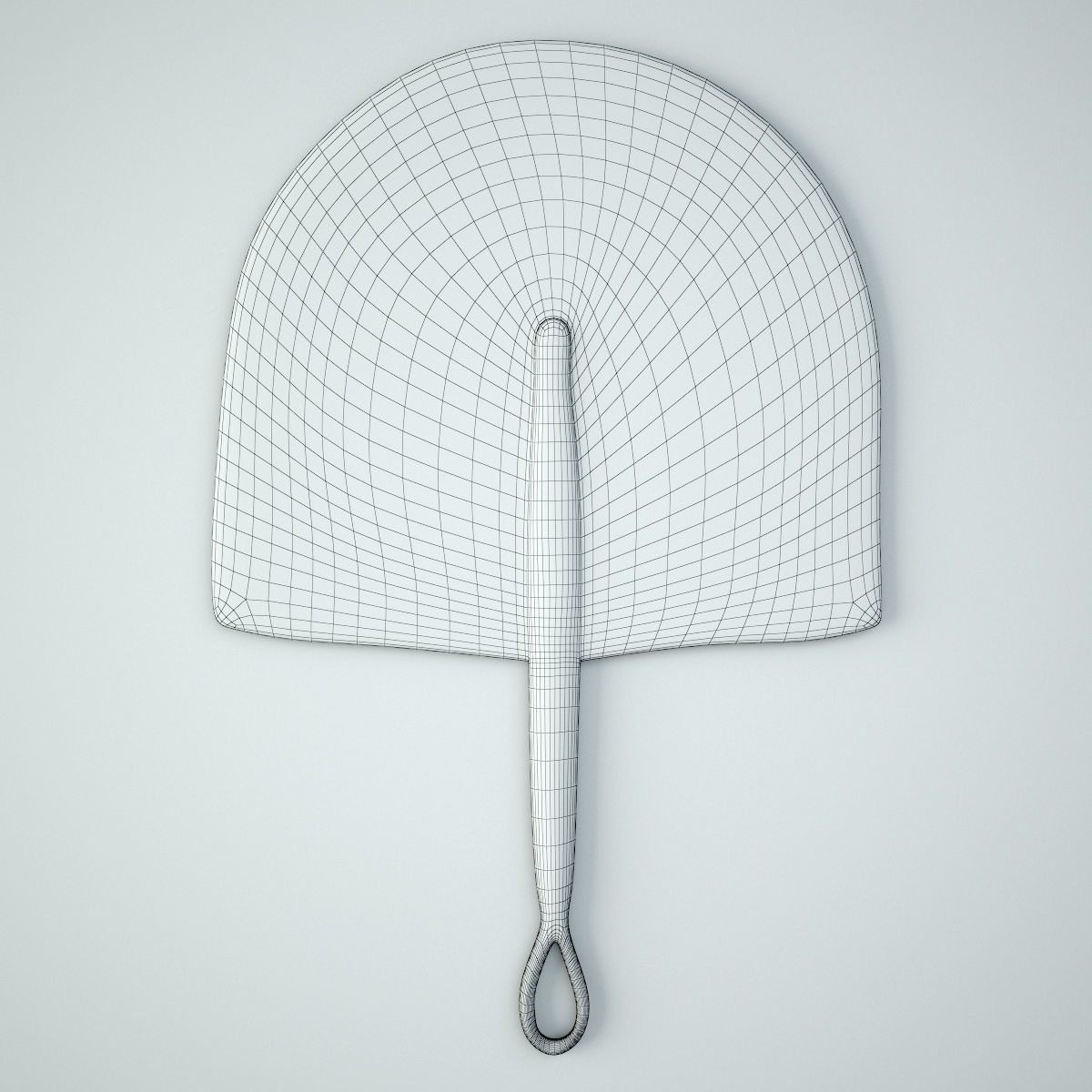 African Handwoven Fan 13 3D model_2