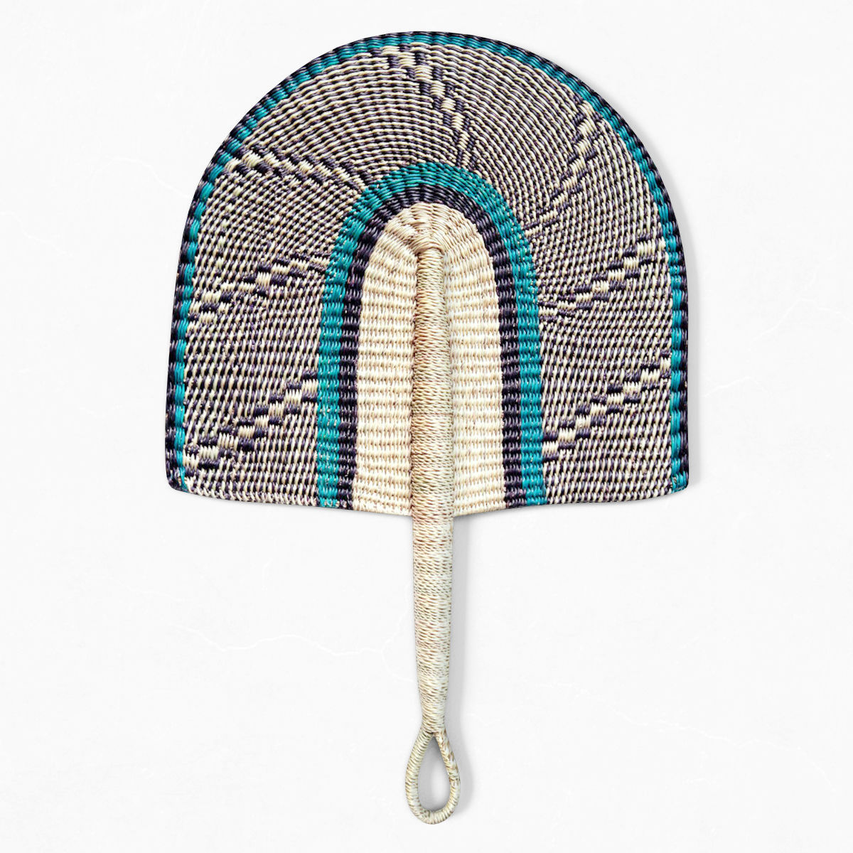 African Handwoven Fan 13 3D model_1