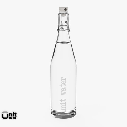 3d bottle dwg glass .3ds .max .obj 3D by Studio .fbx free UNIT Bottle Model .dwg Water