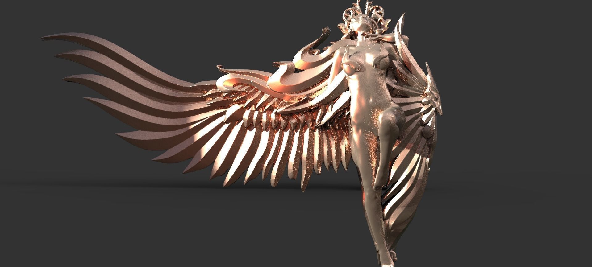Angel Anatomy Sculptured Wings 3D model_1