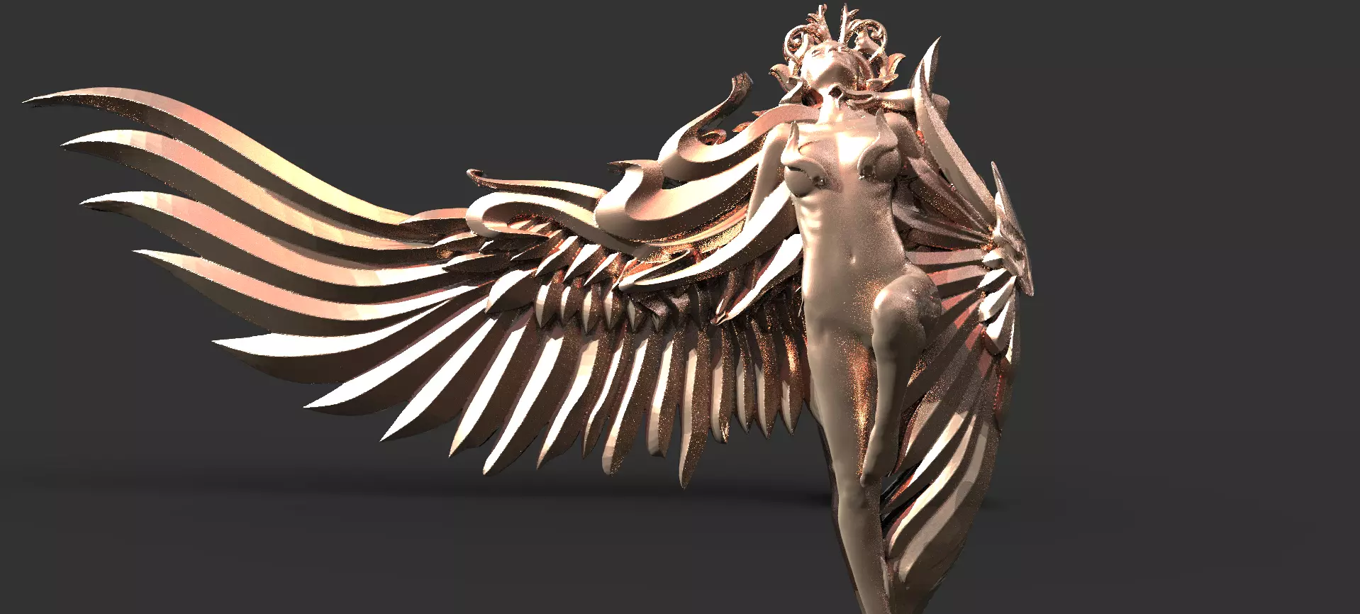 Angel Anatomy Sculptured Wings 3D model_0