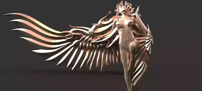 Angel Anatomy Sculptured Wings 3D model