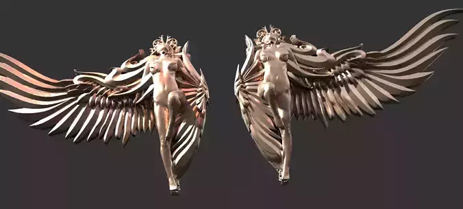 Angel Anatomy Sculptured Wings 2  3D model
