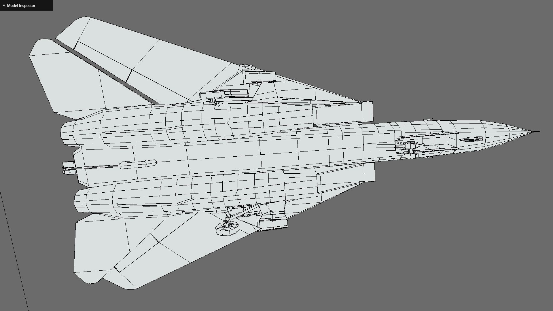 F14 Tomcat Low-poly 3D model_5