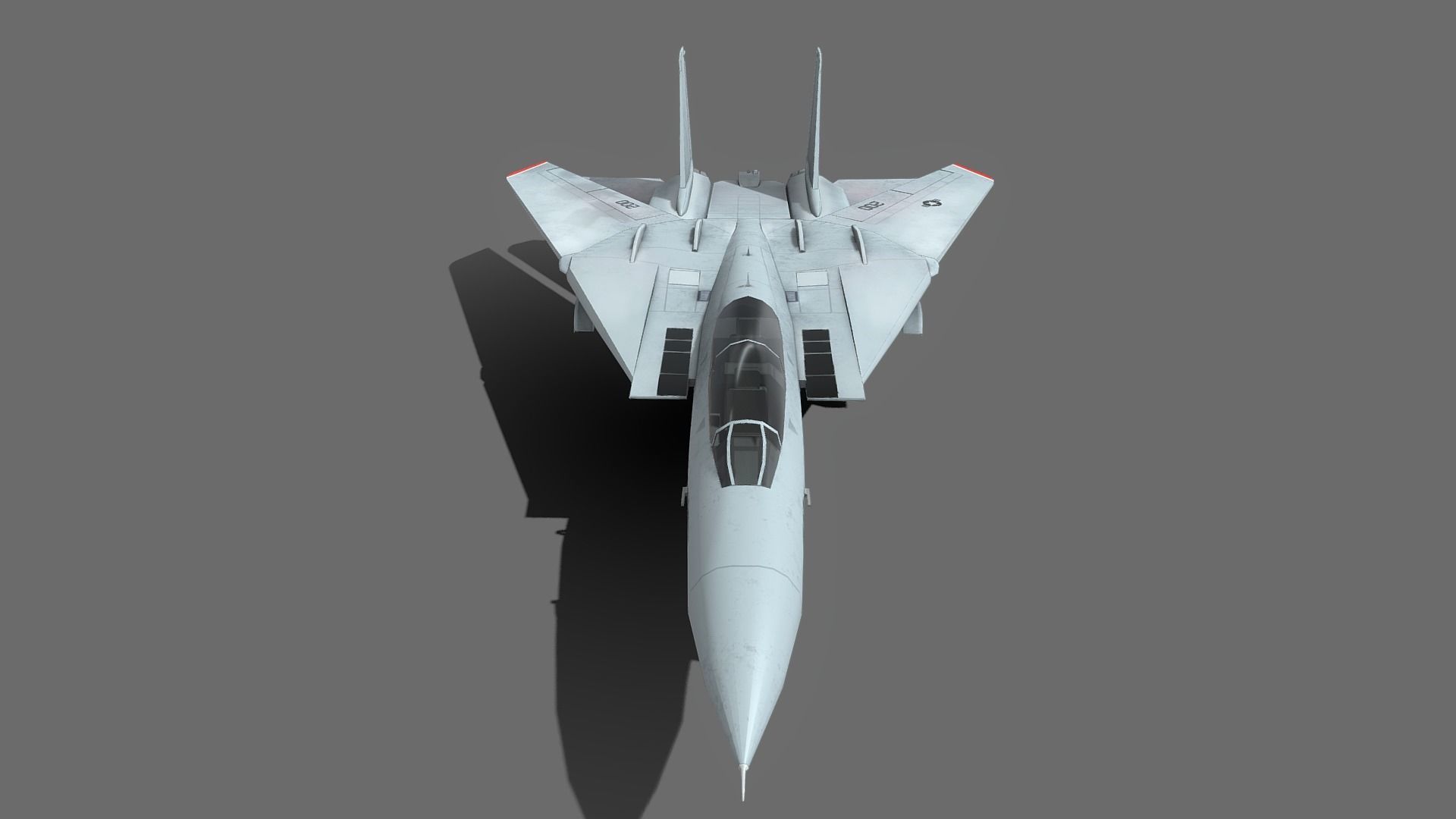 F14 Tomcat Low-poly 3D model_9