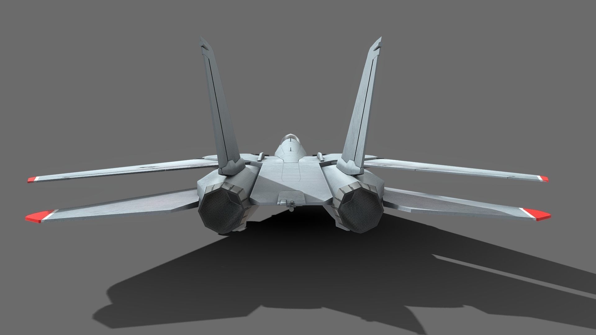 F14 Tomcat Low-poly 3D model_7