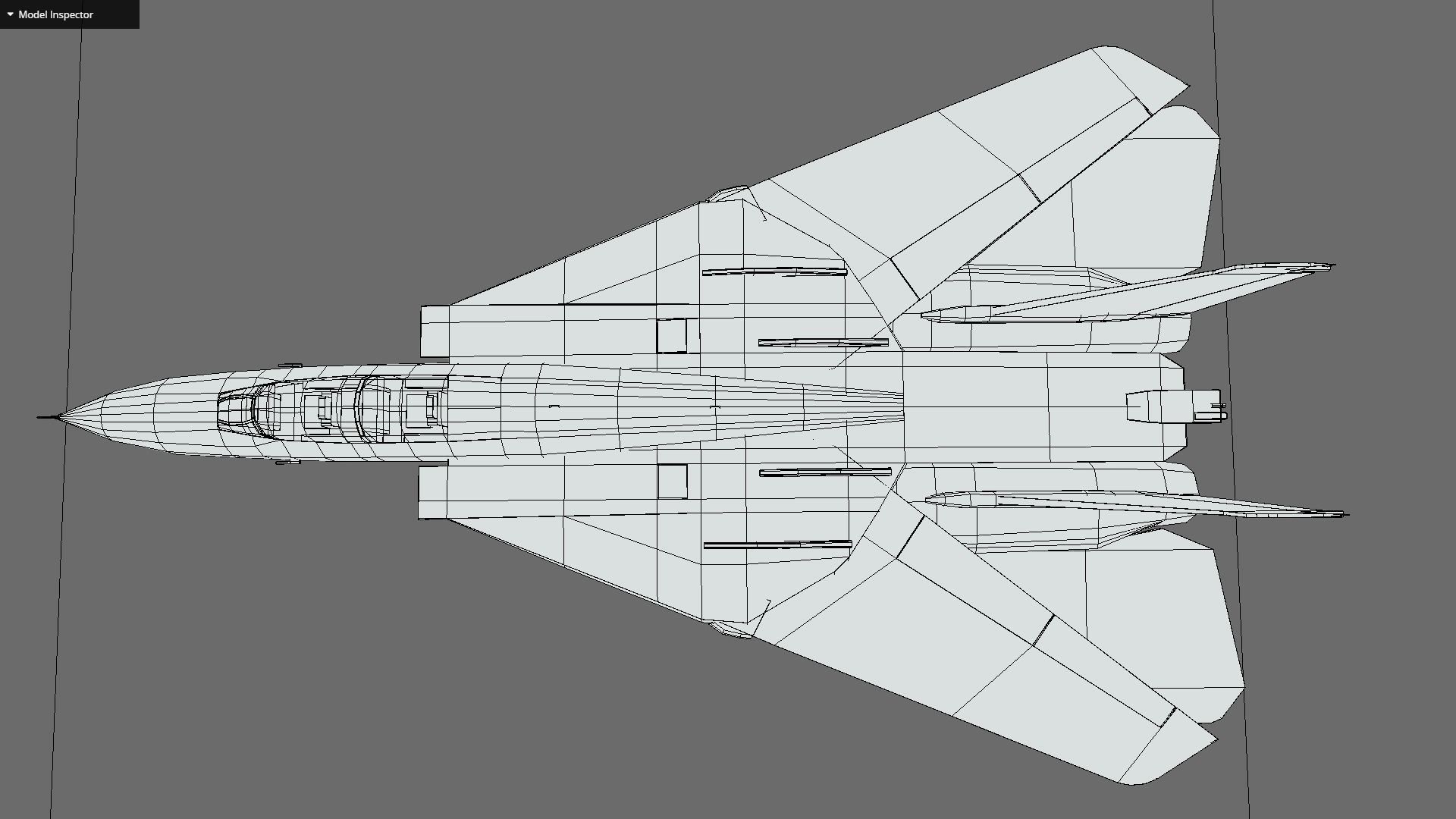 F14 Tomcat Low-poly 3D model_2