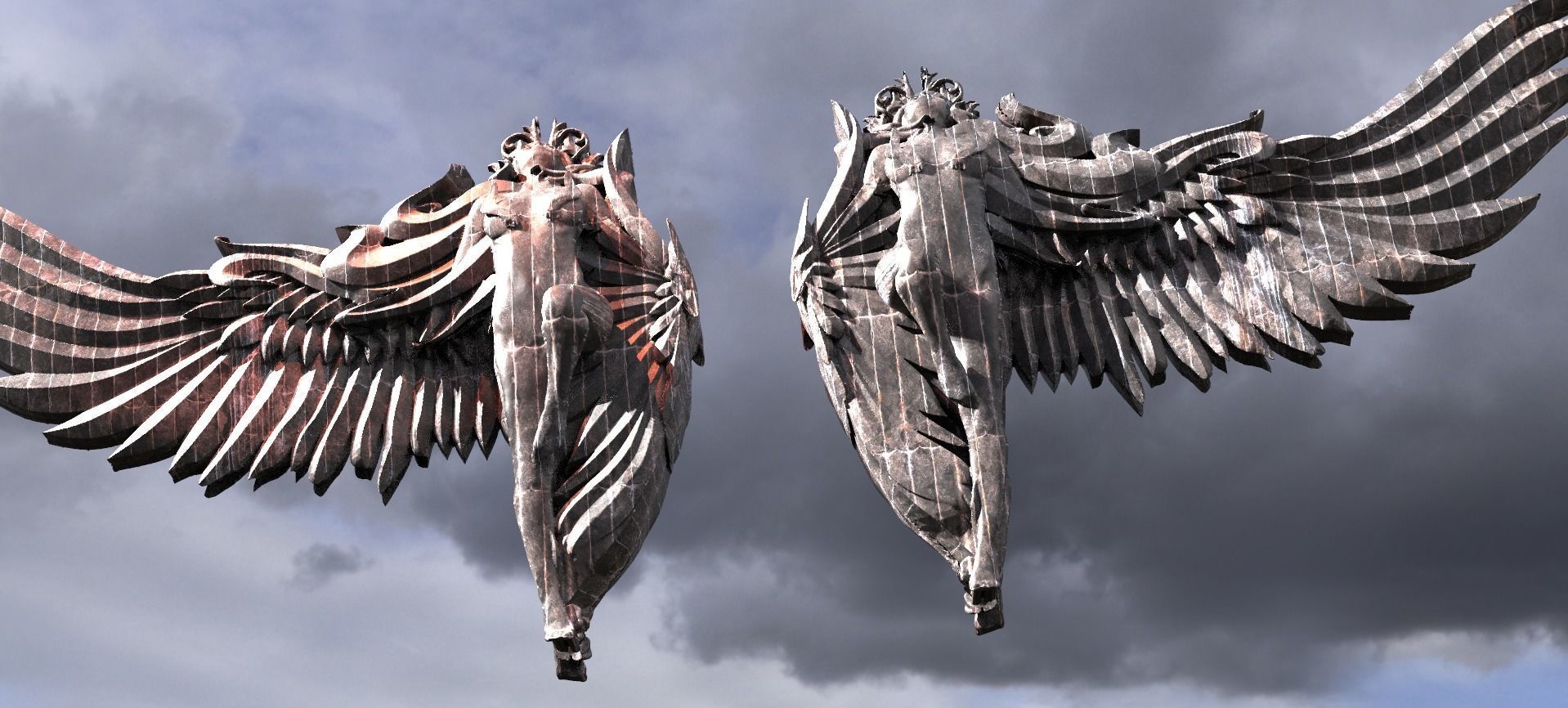 Dark Angel Anatomy Sculptured Wings 3D model_1