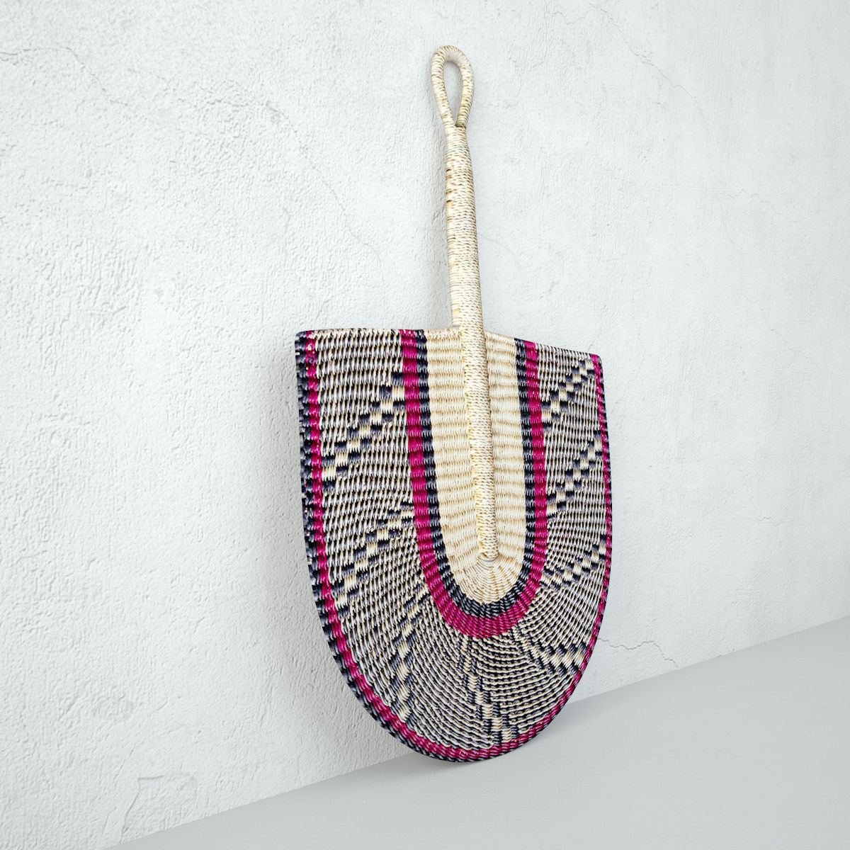 African Handwoven Fan 14 3D model_3