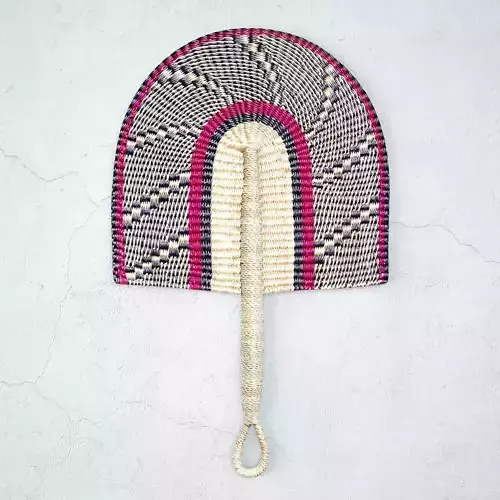 African Handwoven Fan 14
