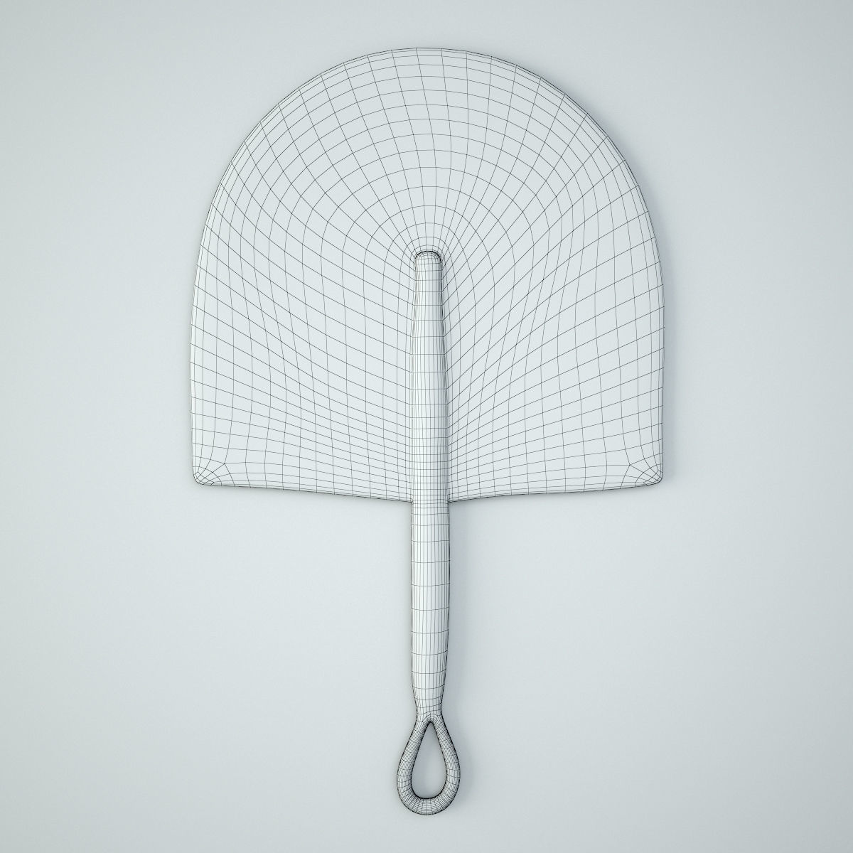 African Handwoven Fan 14 3D model_2