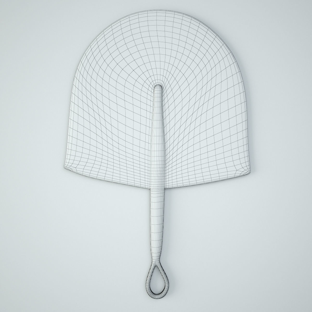 African Handwoven Fan 15 3D model_2