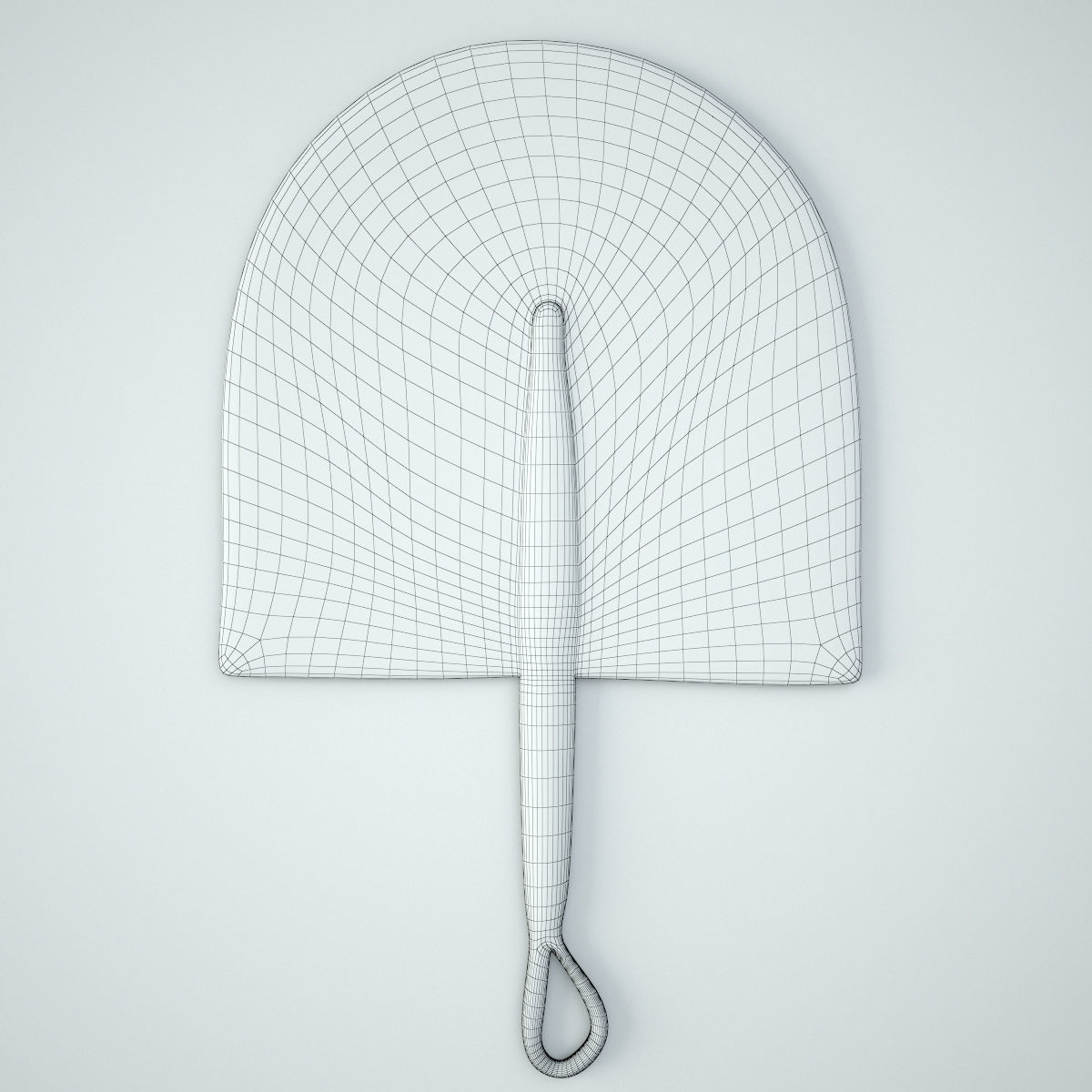 African Handwoven Fan 16 3D model_2