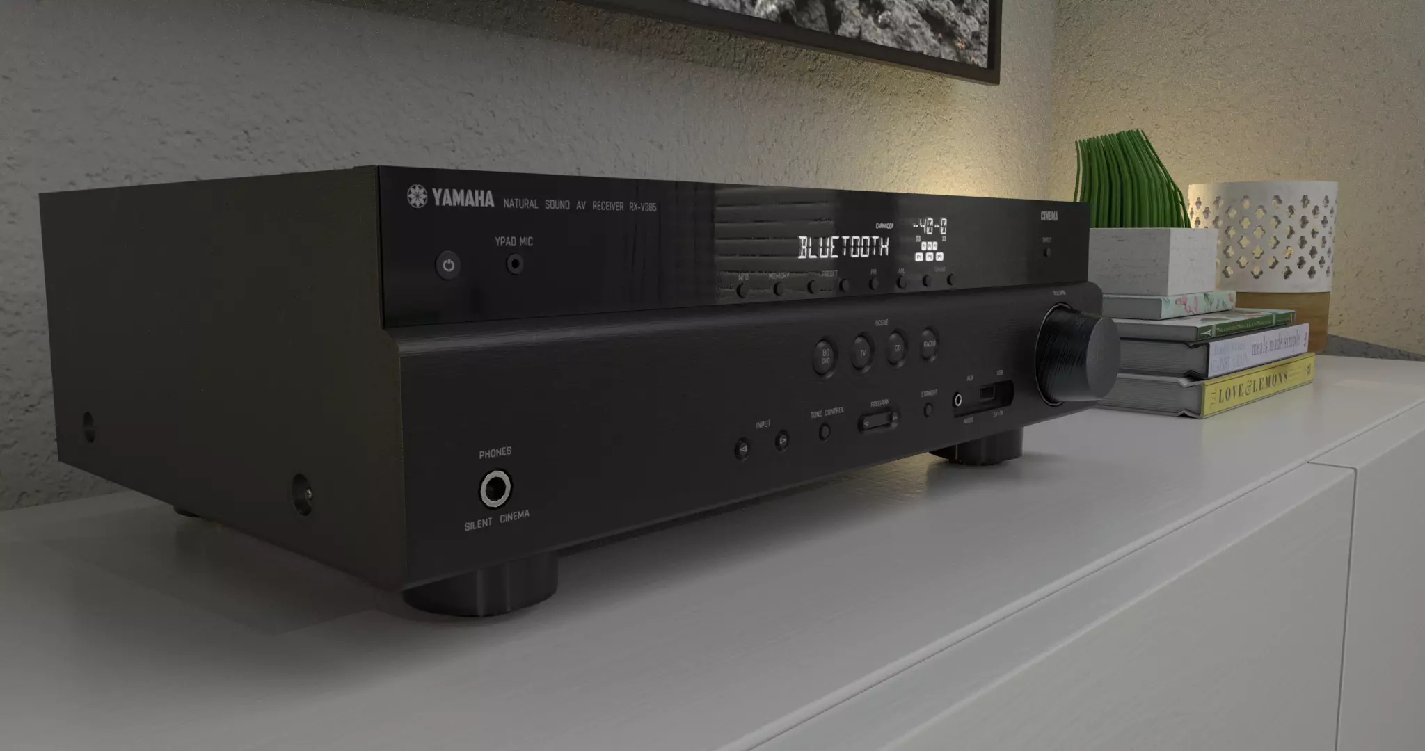 Yamaha Reciever Low-poly 3D model_0