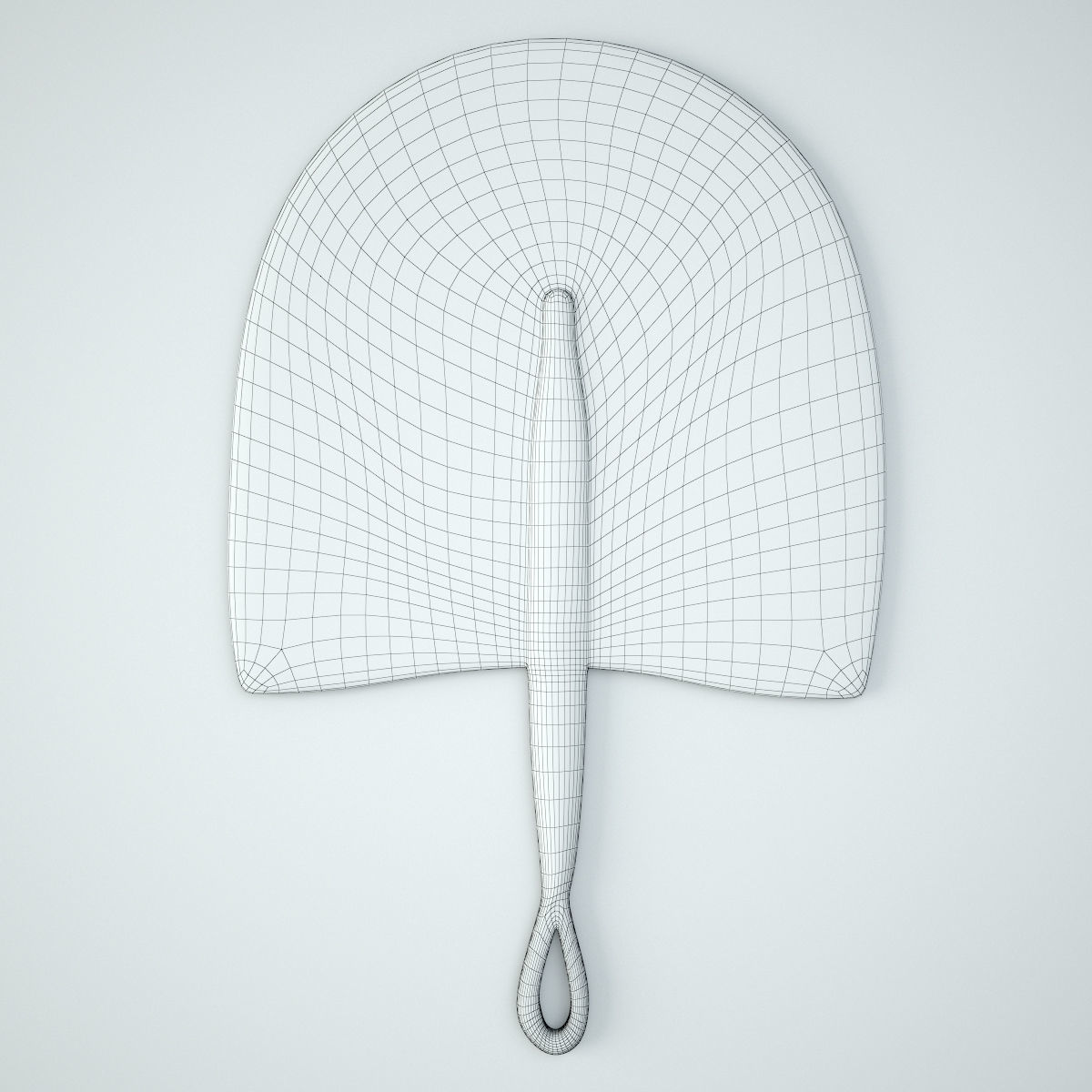 African Handwoven Fan 17 3D model_2