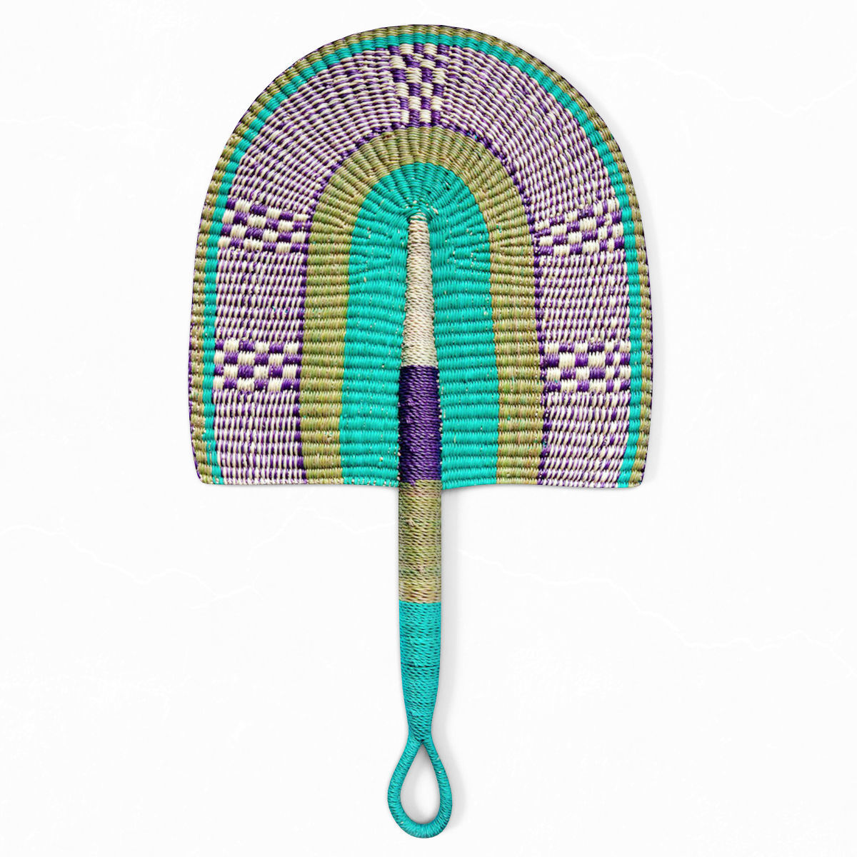 African Handwoven Fan 18 3D model_1