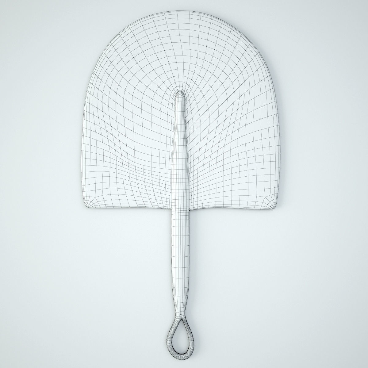 African Handwoven Fan 18 3D model_2