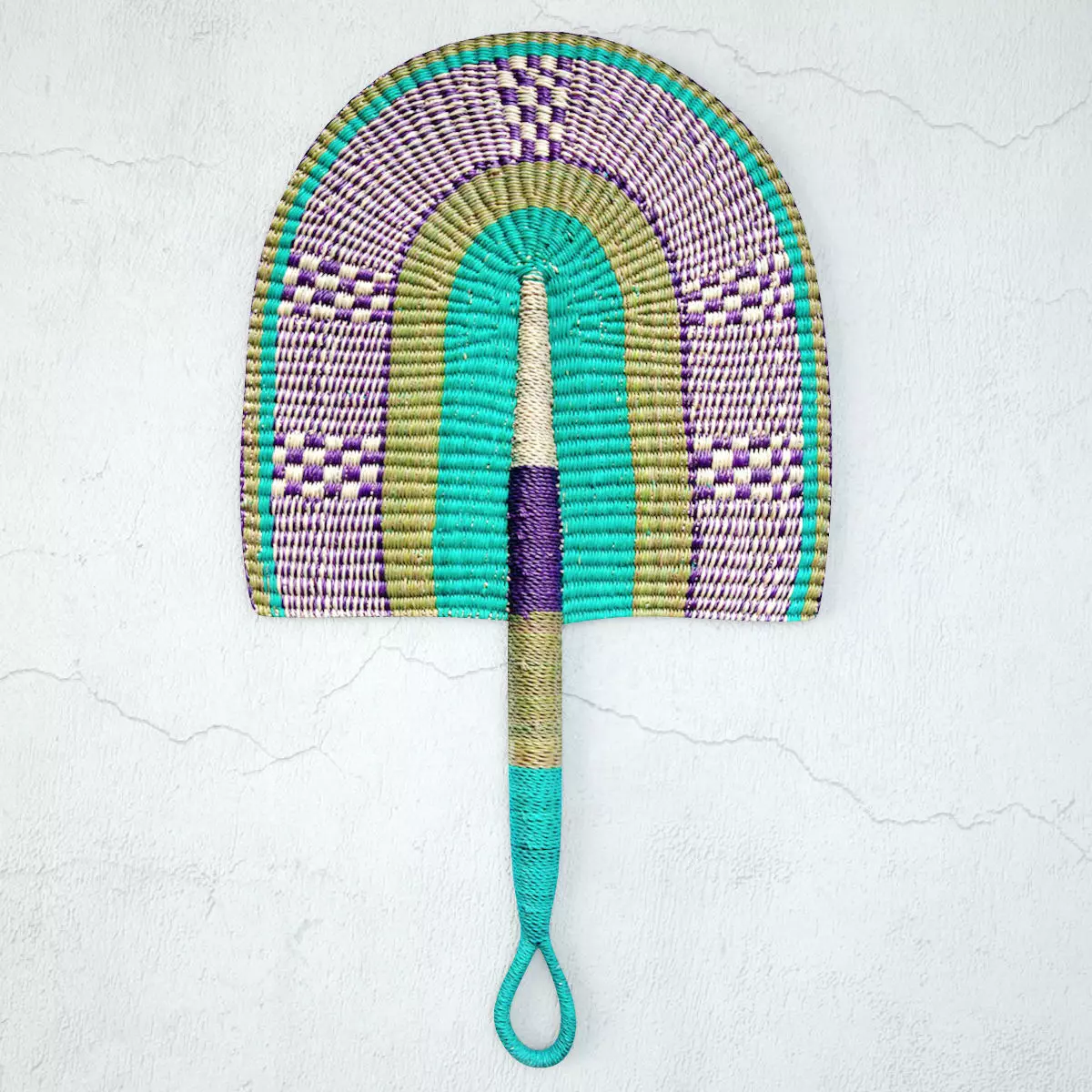 African Handwoven Fan 18 3D model_0