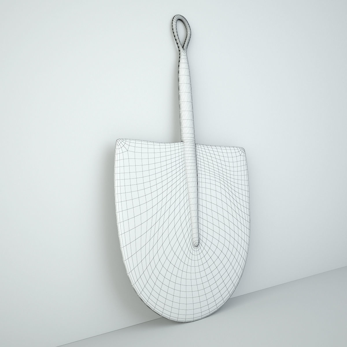 African Handwoven Fan 18 3D model_4